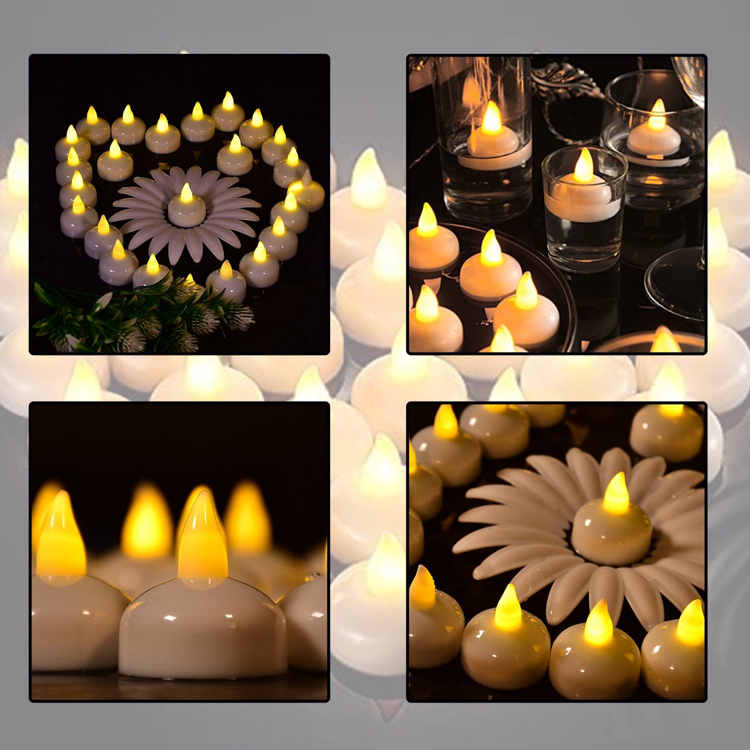 6439 Set of 12 Flameless Floating Candles Battery Operated Tea Lights Tealight Candle - Decorative, Wedding. DeoDap 6439 Set of 12 Flameless Floating Candles Battery Operated Tea Lights Tealight Candle - Decorative, Wedding. DeoDap